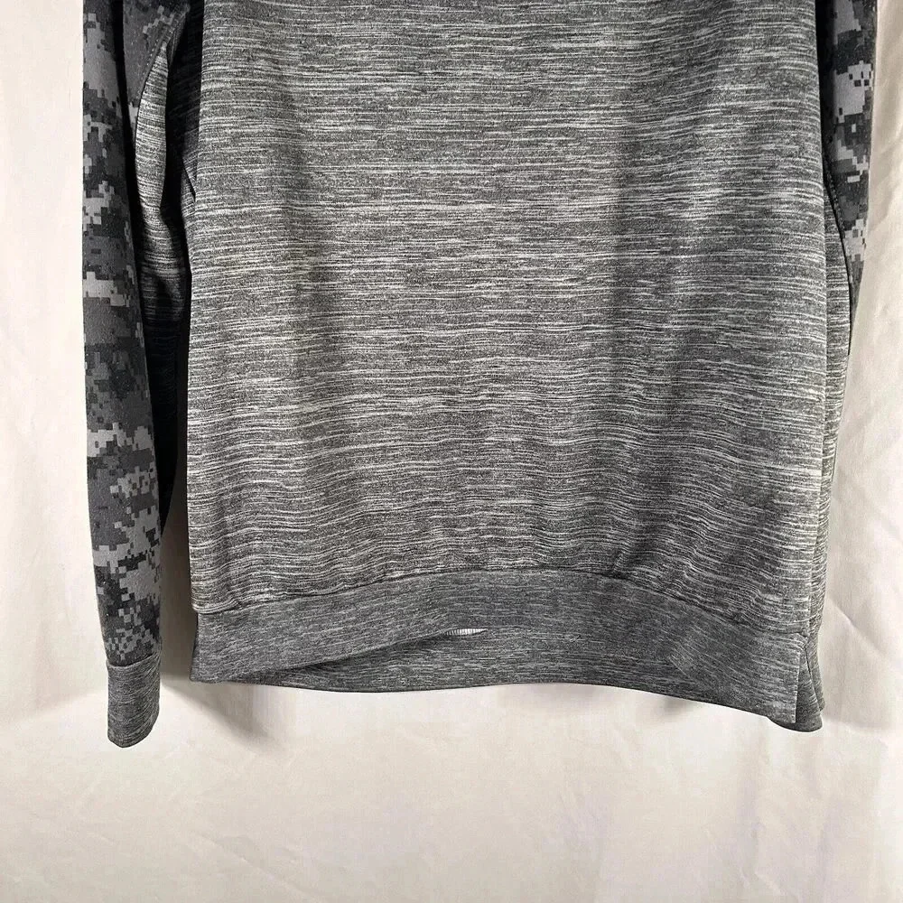 ARMY Hoodie Men's Medium Grey Camo Drawstring Pockets Long Sleeve Pullover